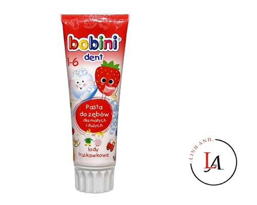 KĐR Bobini trẻ em 75ml hương kem dâu 1-6 tuổi